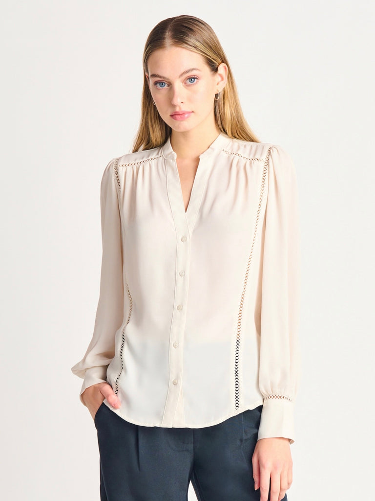 Lunch Break Blouse in Light Beige