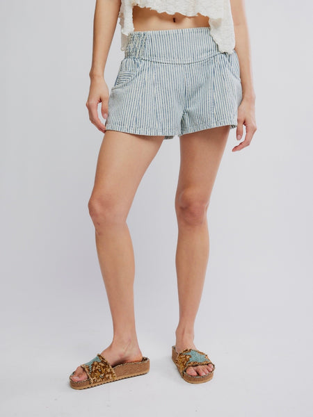 Luna Railroad Short in Horizon Stripe