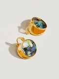 Zarae Round Natural Shell Earring