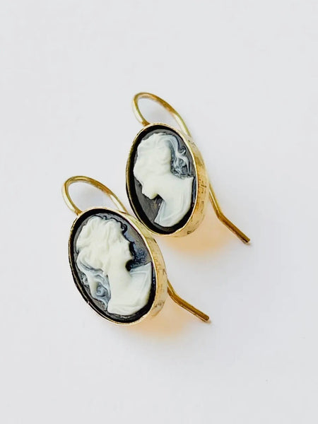 Dainty Cameo Earrings