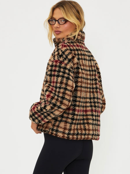 Leona Sherpa in Midnight Houndstooth