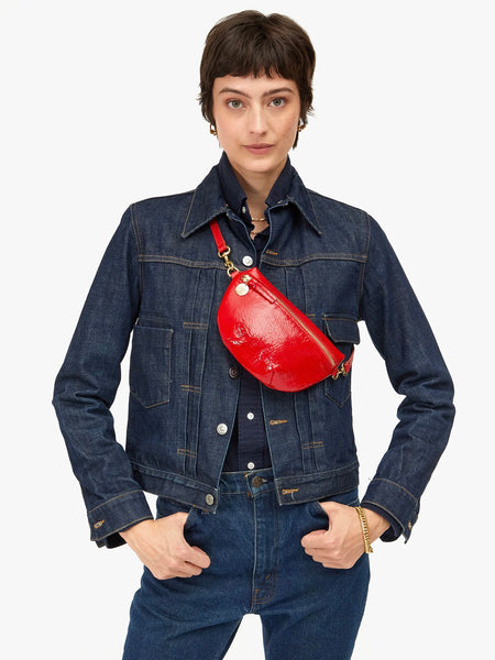 Petite Fanny in Super Red Pucker Patent