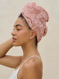 Terracotta Plush Microfiber Hair Towel Turban