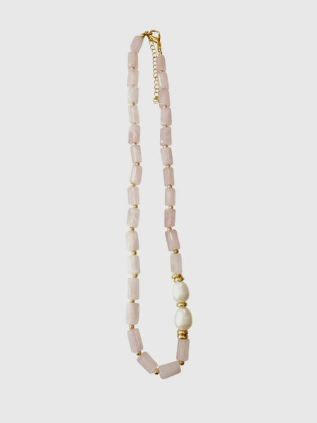 So Sweet Beaded Necklace in Cloud Pink