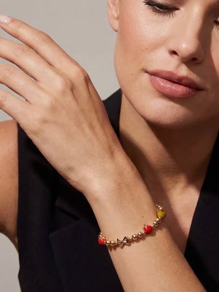 Pasta Girl Beaded Bangle