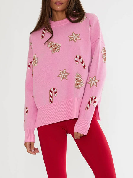Callie Sweater in Pink Milk & Cookies