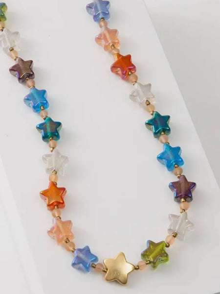 Lucky Star Glass Necklace