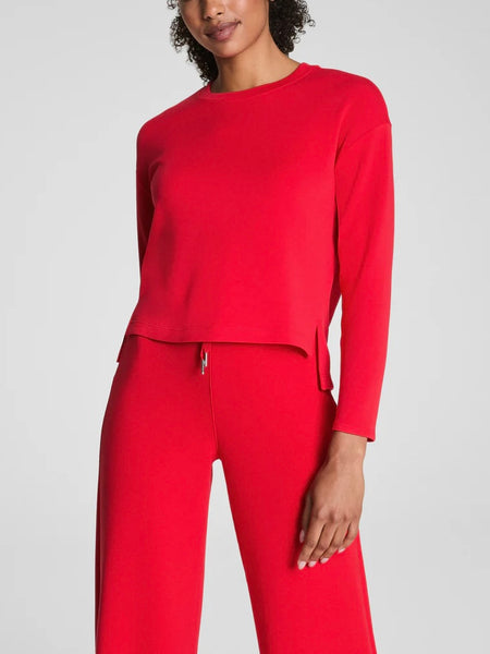 AirEssentials Relaxed Long Sleeve Top in Spanx Red