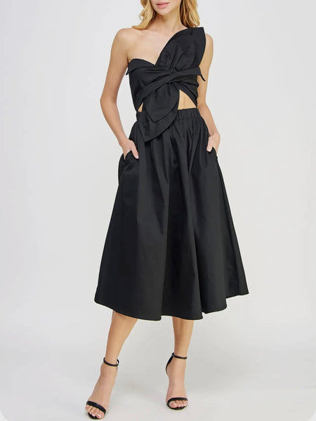 He Loves Me Knot Dress in Black