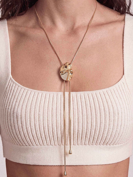 Molten Shine Bolo Necklace