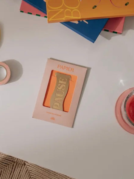 Pause Metal Bookmark