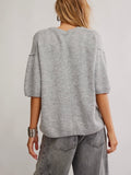 Margot Sweater Tee in Heather Grey