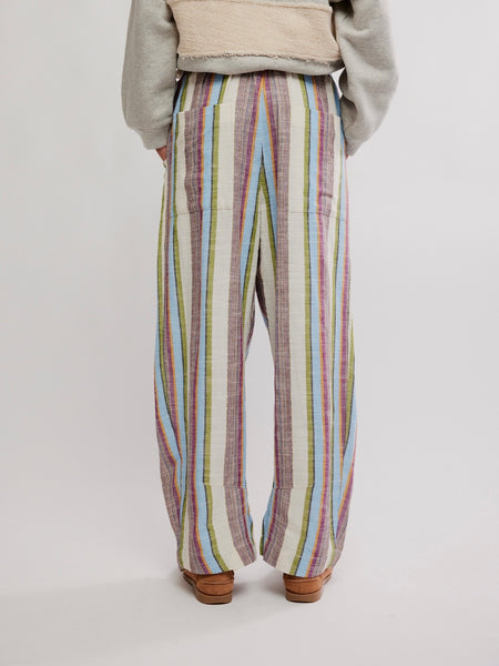 Chambers Laid Back Stripe Pant in Ivory Combo