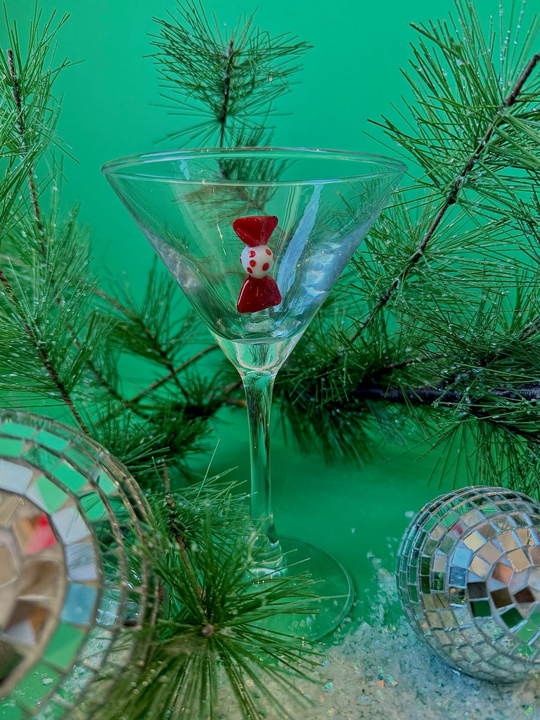 Holiday Icon Martini Glass in Candy
