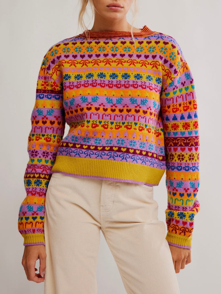Favorite Things Sweater in Bright Confetti Combo