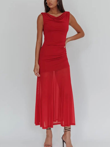Seeing Red Maxi Dress in Deep Red