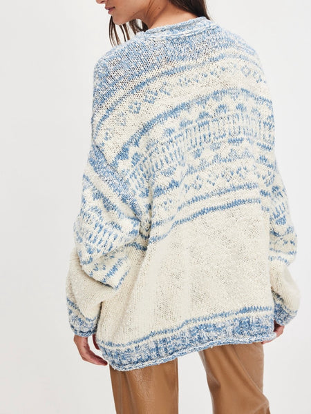 Dani Pattern Sweater in Cloud Combo