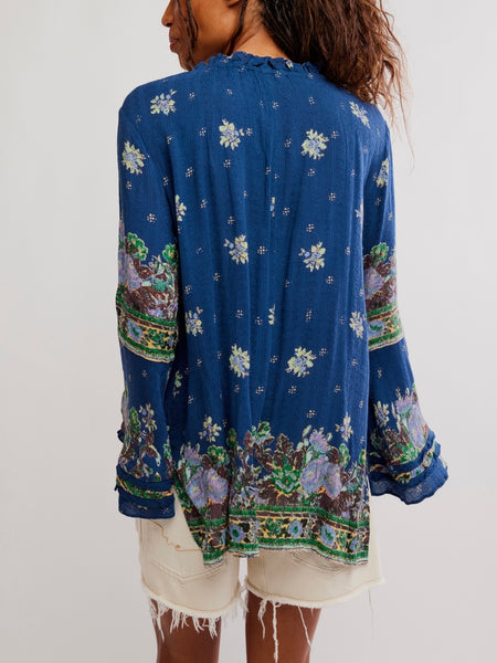 Bridgette Tunic in Deep Indigo Combo