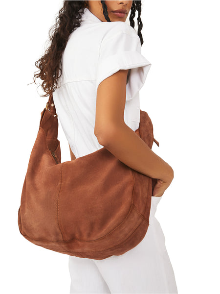 Roma Suede Tote in Rust