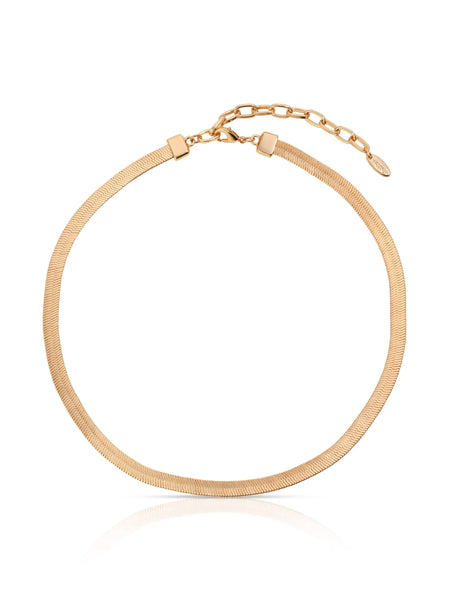 Brooklyn Flat Herringbone Chain Necklace