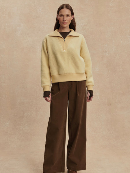 Jaylin Half Zip Fleece in Reed Yellow