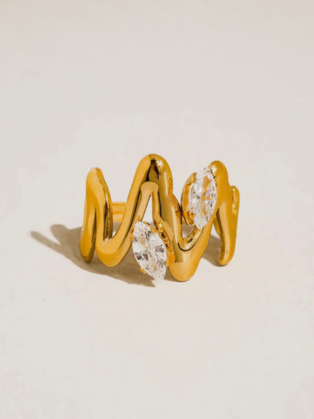 Lumi Abstract CZ Ring