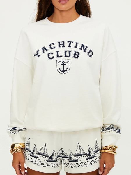 Devyn Oversized Sweatshirt in Regatta Anchor