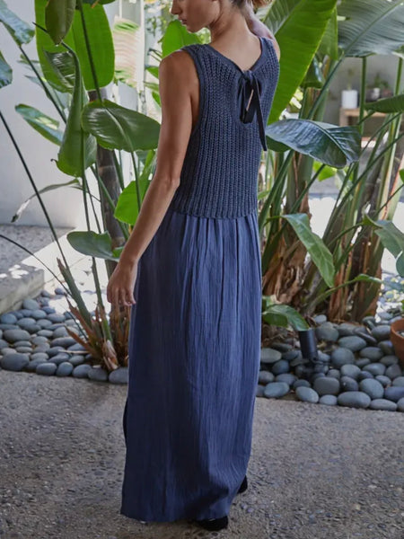 Sweater But Make It Spring Dress in Navy