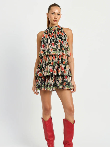 Eden Romper in Black & Red