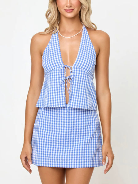 April Top in Morning Gingham