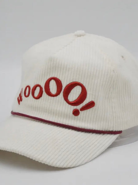Woo! Cord Trucker Hat in Ivory