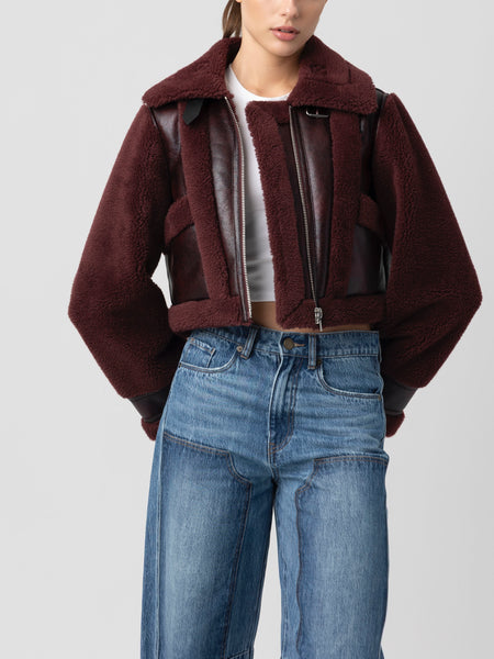 Anchor Points Jacket in Burgundy