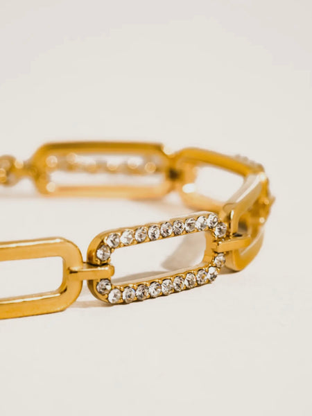Evasion Glam Rhinestone Chain Bracelet