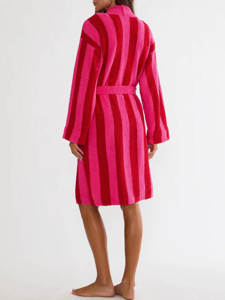 Prisca Robe in Crimson Pop Stripe