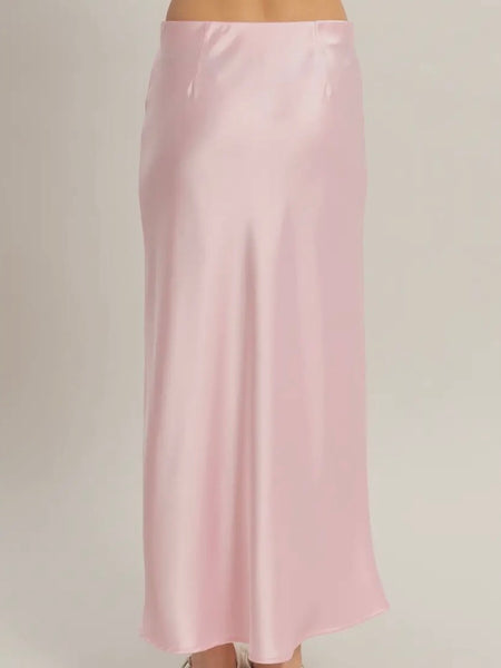 She's Cute Midi Skirt in Soft Pink