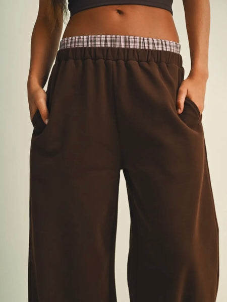 On The Double Layered Sweat Pant in Chocolate