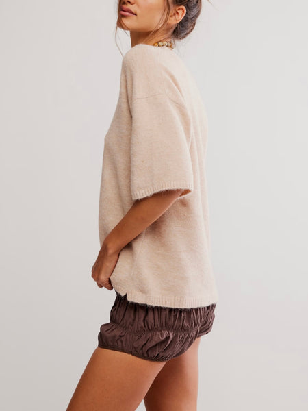 Margot Sweater Tee in Pearl Melange
