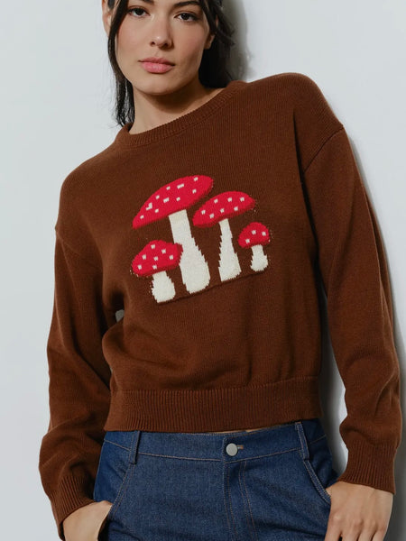 The Shroom Sweater in Brown