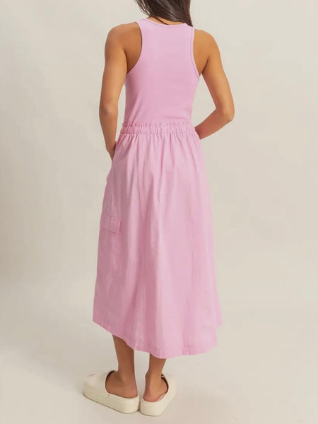 Takes Two To Cargo Dress in Pink