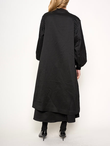 Cameron Coat in Black Houndstooth