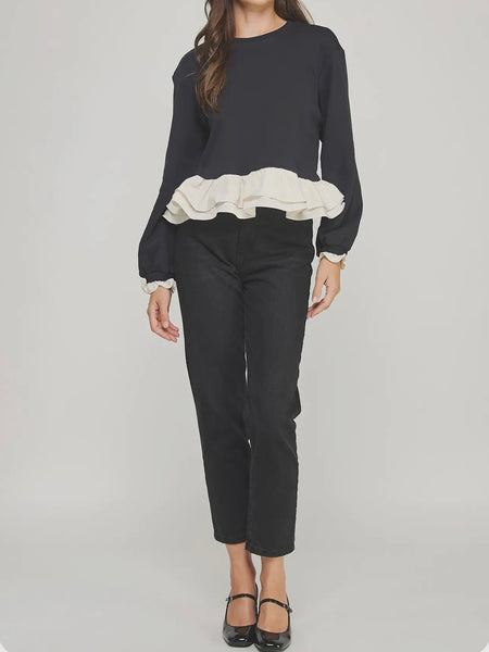 Rest Your Ruffles in Black & Ecru