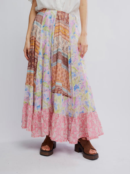 Santa Eulalia Printed Maxi Skirt in Multi Print Combo