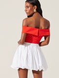 Telayna Top in Orange Red