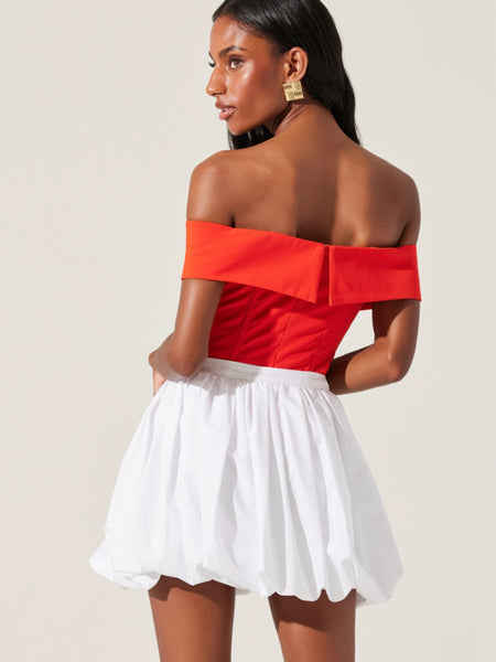 Telayna Top in Orange Red