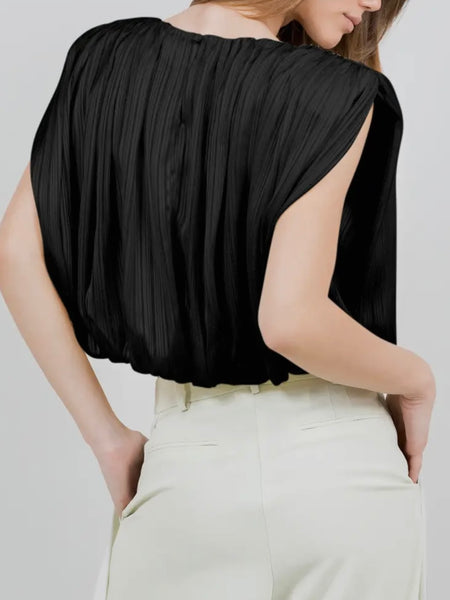 I Knew You Were Bubble Top in Black