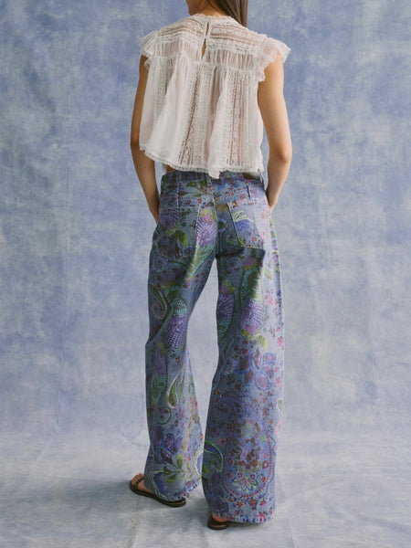 Alter Ego Wide Leg Jean in Dusk Combo