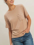 New To The Crew Tee in Dark Taupe