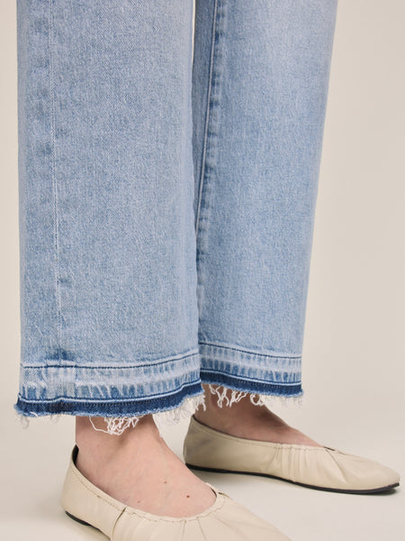 ICN Cropped Wide Leg Jean in Ice Age