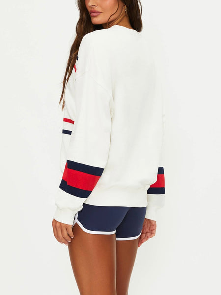 Devyn Oversized Sweatshirt in Firework Colorblock