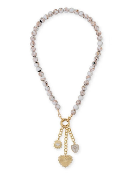 San Tropez Charm Necklace in Neutral